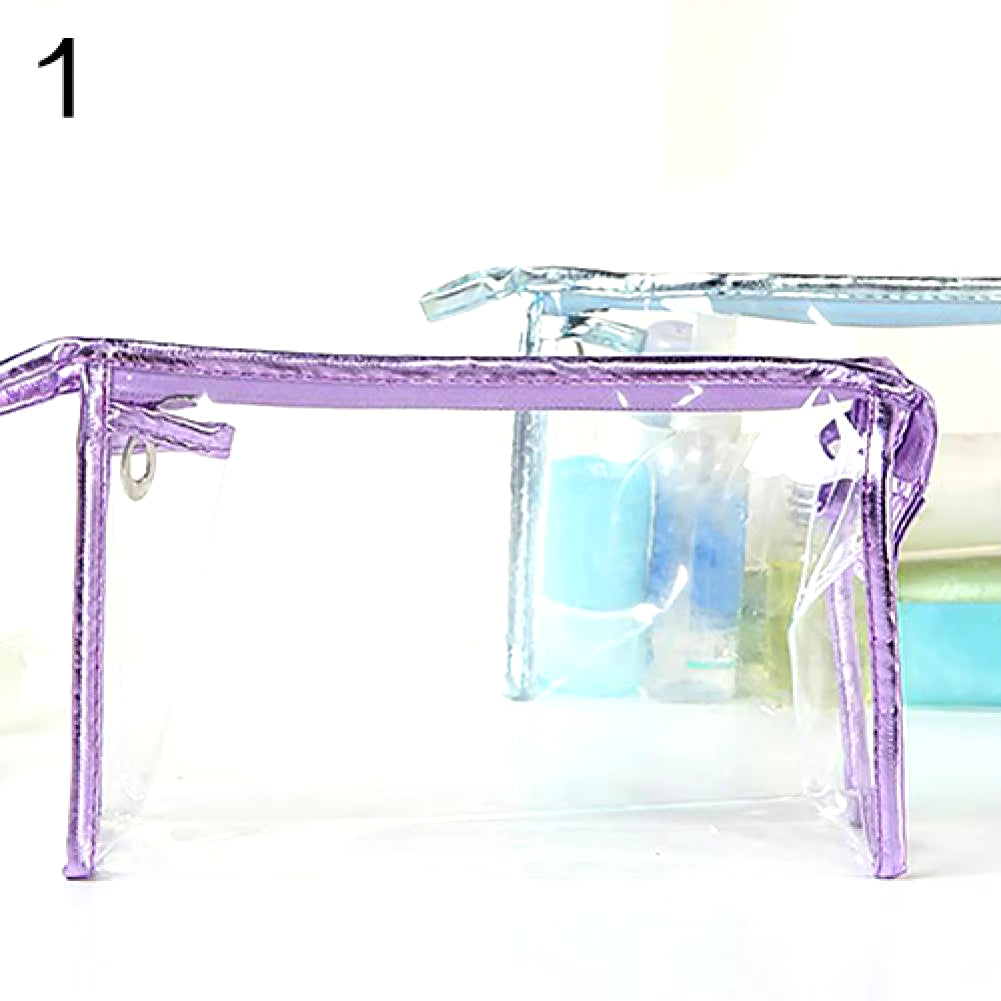 Transparent Clear Zipper PVC Cosmetic Make up Toiletry Bag Travel Pouch Holder Make up Bag