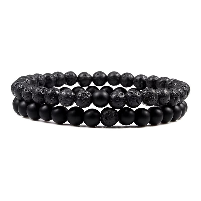 Hot 2Pcs/Set 7 Style Couples Distance Bracelet Classic Natural Stone White and Black Yin Yang Yoga Beaded Bracelet for Men Women