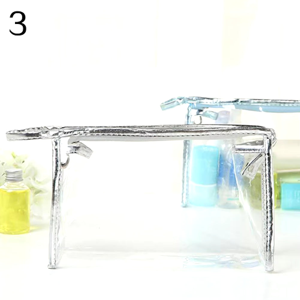 Transparent Clear Zipper PVC Cosmetic Make up Toiletry Bag Travel Pouch Holder Make up Bag