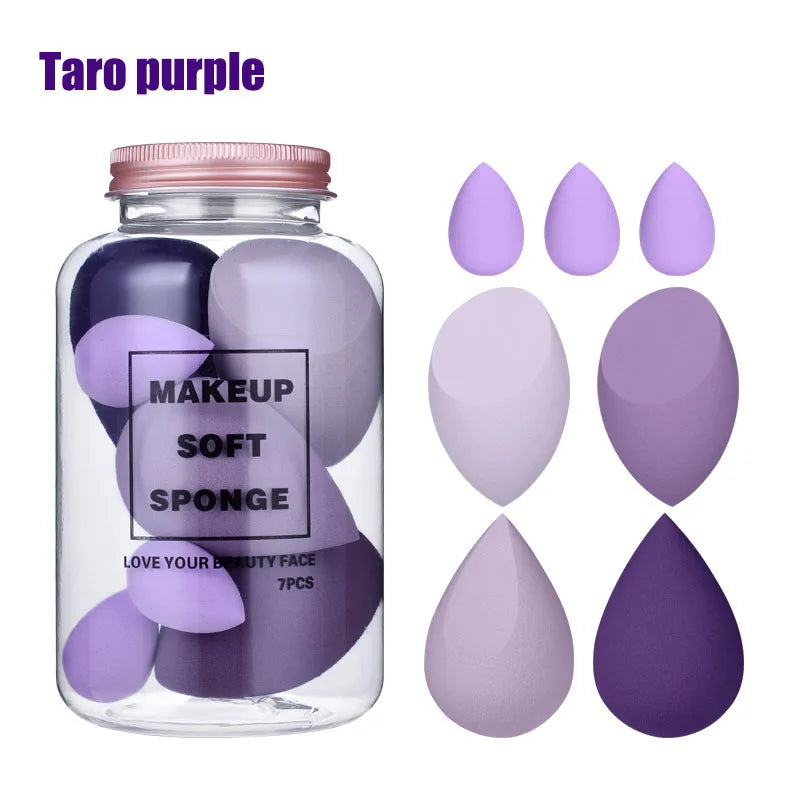 7Pcs/Set Makeup Sponge Set Face Beauty Cosmetic Powder Puff for Foundation Cream Concealer Make up Tools