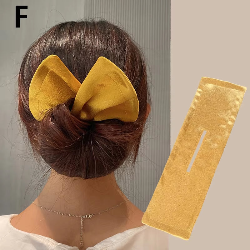 Fashion Magic Twist Clip Lazy Headband Hair Braider Curler Bow Barrette Elegant Donut Bun Maker Tool Scrunchies Hair Accessories