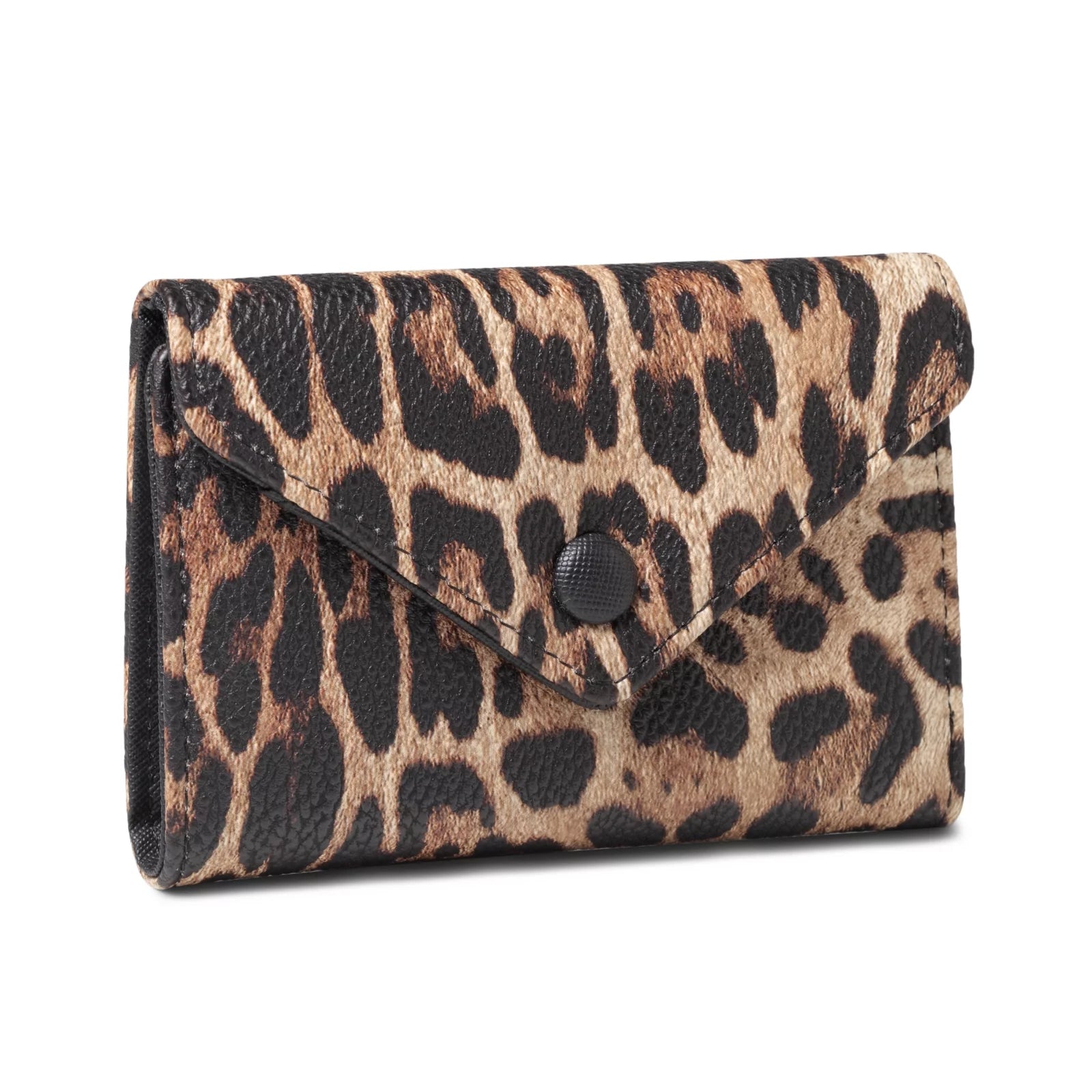 Trifold RFID Blocking Wallet - PU Vegan Leather Multi Card Holder Organizer Small - CREAM SNAKE