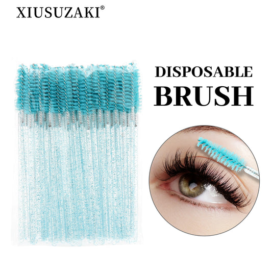 XIUSUZAKI 100Pcs/Lot Mascara Eyelash Make up Brush Disposable Mascara Wand for Eyelash Extension