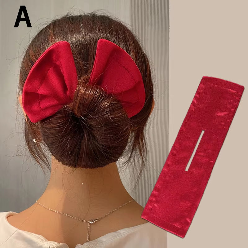 Fashion Magic Twist Clip Lazy Headband Hair Braider Curler Bow Barrette Elegant Donut Bun Maker Tool Scrunchies Hair Accessories