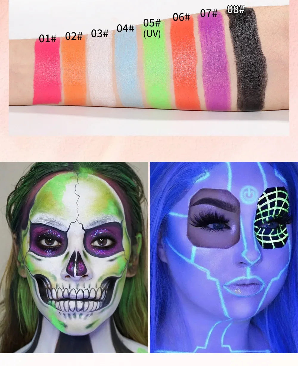 8 Colors Halloween Makeup Body Face Paint Make up Kids Face Cosmetics Party Make up Paint Professional Faces Durable Gadgets