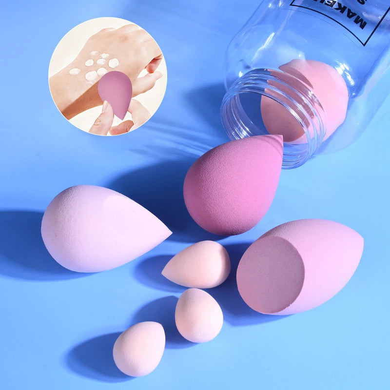 7Pcs/Set Makeup Sponge Set Face Beauty Cosmetic Powder Puff for Foundation Cream Concealer Make up Tools