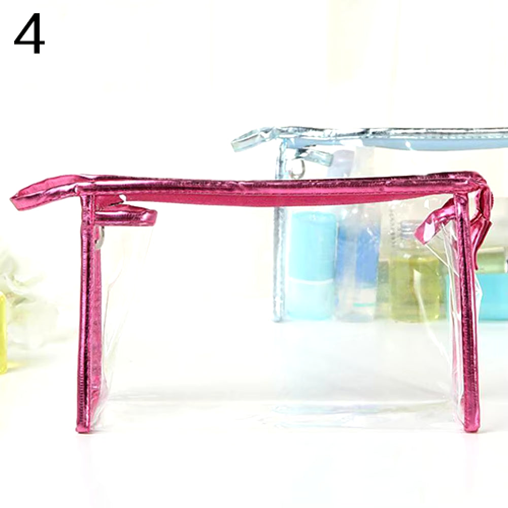 Transparent Clear Zipper PVC Cosmetic Make up Toiletry Bag Travel Pouch Holder Make up Bag