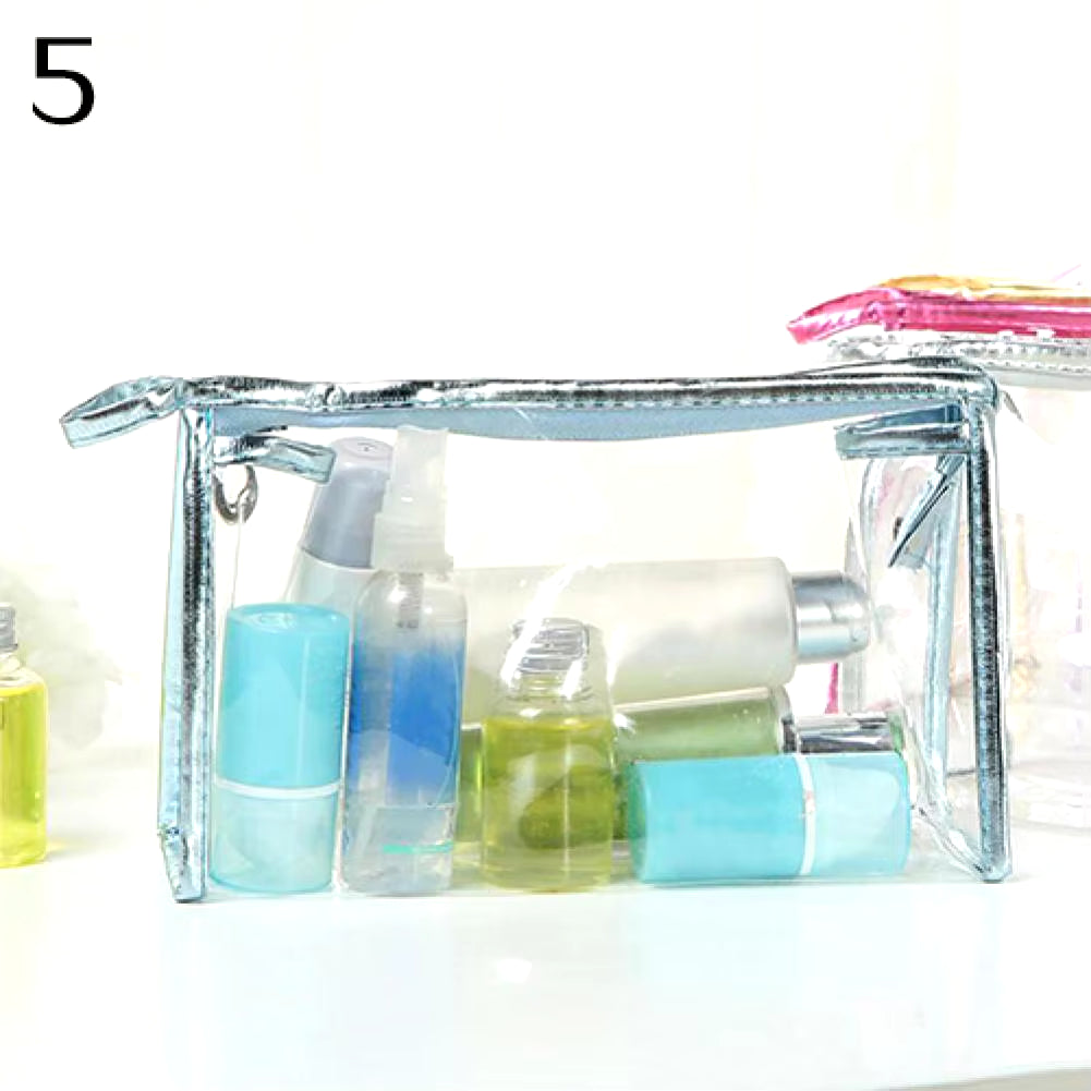 Transparent Clear Zipper PVC Cosmetic Make up Toiletry Bag Travel Pouch Holder Make up Bag